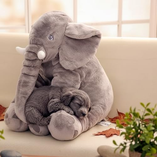 Image of Ryttir 24 Inch Fuzzy Large Elephant Stuffed Animal, Soft Stuffed Elephants Plush Toy, Funny Elephant Gifts for Women