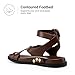DREAM PAIRS Womens Strappy Sandals Flat Thong Comfortable Footbed PLatform Summer Fashion Vocation Shoes,Size 7,Brown,SDFS26015W
