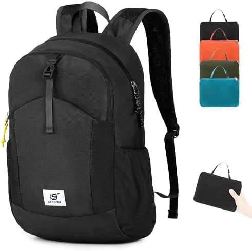 SKYSPER Mochila Plegable Antirrobo con Protección RFID, 20L Mochi...
