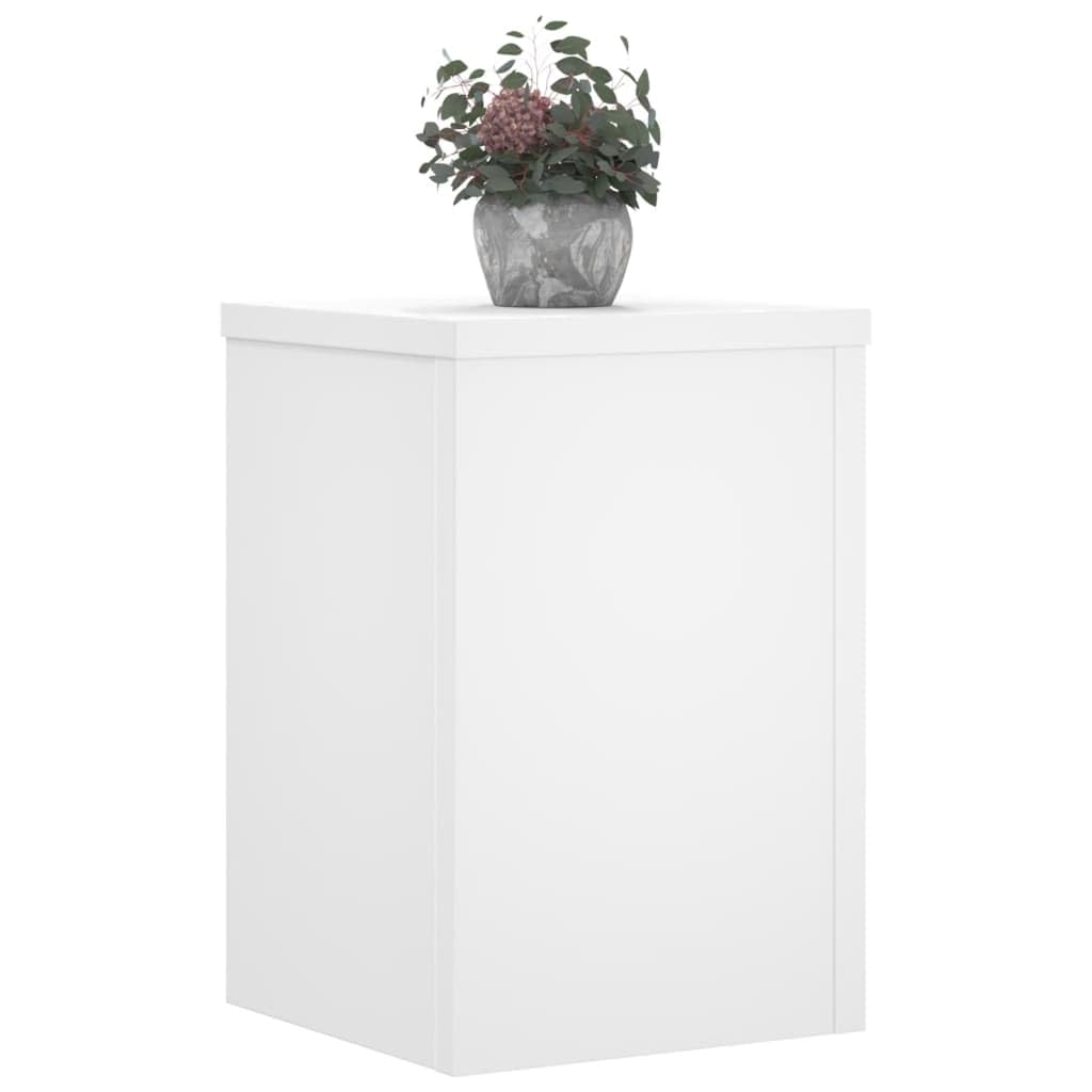 Stojak na rośliny 2 szt. biały 20 x 20 x 30 cm materiał drewnopochodny