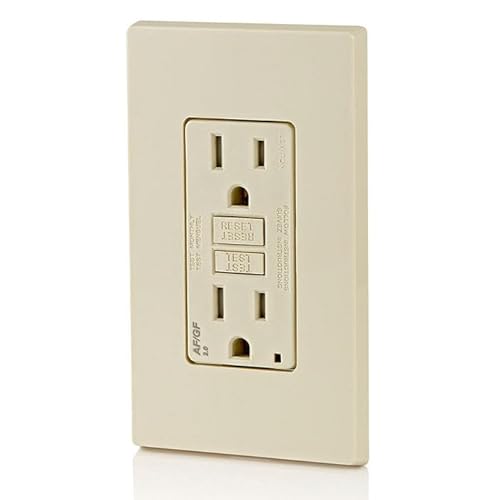 image for Leviton Dual-Function AFCI/GFCI Outlet, 15 Amp, Self Test, Tamper-Resi