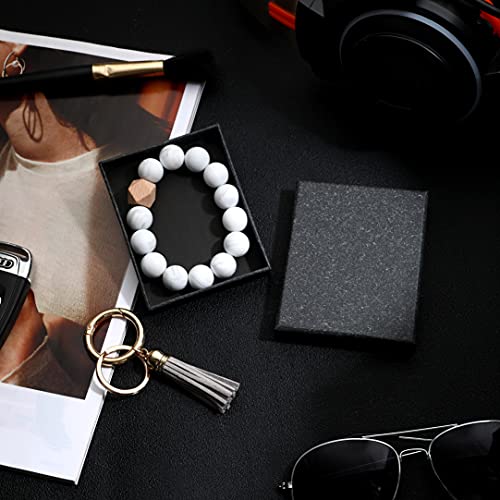 Coolcos Wristlet Keychain Bracelet Silicone Beaded Keyring Bangle Key Rings Accessory for Women Girls - Thumbnail 4