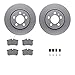 Dynamic Friction Company Rear Geospec Brake Rotors with 5000 Euro Ceramic Brake Pads includes Hardware 4612-13502