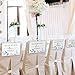 ChissNook Reserved Seating Chair Signs, Reserved sign for Family Pew Cloths Seating Placeholder for Church Pews, Wedding Decorations for Reception Parties Celebrations Event (Dusty Blue, 4 PCS)