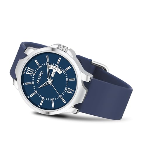 Matrix Antique 2.0 Day & Date Softest Silicone Strap Analog...
