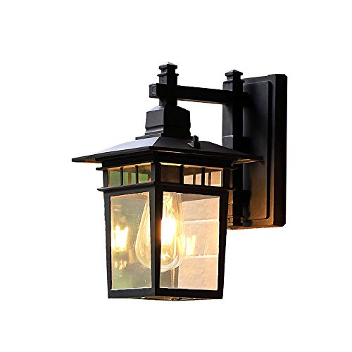 Applique murale E27 vintage en aluminium et verre pour un éclairage extérieur rétro chic