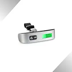 Balança de Mala Digital Portátil 50kg para Viagem – Precisão e Praticidade – Aço Inoxidável, Função Tara, Auto Desligamento – Leve e Compacta