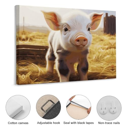 Toile murale animaux de la ferme : solution déco salon et chambre - 3