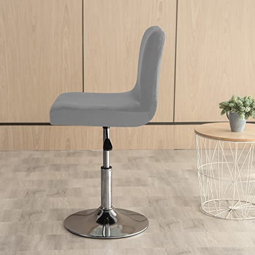 Image of LightInTheBox Bar Stool Cover Square Swivel Barstool Chair Seat Velvet Barstool Protector Covers for Counter Height Mid Low Back Chair Holiday (2Pc Dark Gray)