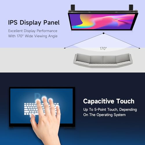 Image of KLAYERS LUCKFOX Touchscreen for Raspberry Pi,7 inch HDMI 1024x600 Portable Monitor Compatible with Raspberry Pi 5 /4 /4B /3 /3B /Zero 2 W /All Pi Version,Plug & Play LCD IPS Display with Stand