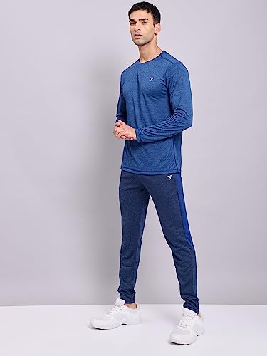Image of TECHNOSPORT Men's Slim Fit Full Sleeve Round Neck T-Shirt, Double Cool Quick Dry Moisture Wicking Stretchable Sports Gym and Casual Wear