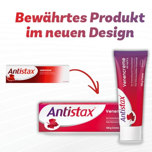 Antistax krema za vene, krema, 100 g, s gustim ekstraktom lista crvene loze, za umorne, teške noge i lagane probleme venske cirkulacije