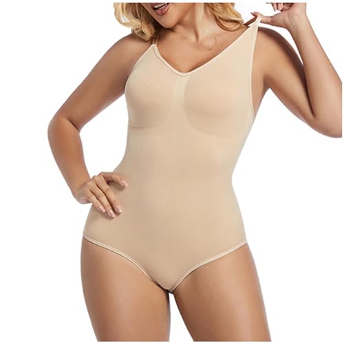 Ayolanni womens bodysuits Bodysuits for Womens Fashion Vneck Spaghetti Strap Bodysuit Thong Shapewear Tummy Control Going out Tops Sexy Outfit