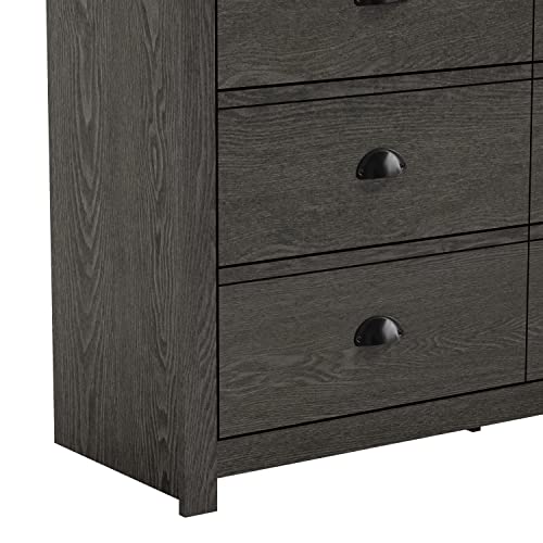 Galano Geodarno 6 Drawer Dresser - Dressers - Dressers & Chest Of Drawers - Dresser For Bedroom - Dresser Organizer - Tall Dresser - Wood Dresser - Dark Grey Oak #TOP5