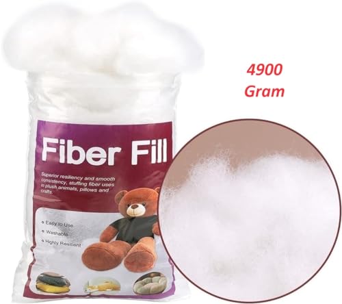 Image of Premium Synthetic Cotton Filling - Racron Polyester Fiber | Cushions, Pillows, Toys | Non-Allergenic & Washable (4900 Grams or 4.9 Kg)