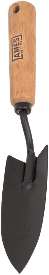 AMES 2446300 Tempered Steel Hand Cultivator with Wood Handle, 11-Inch, Brown