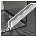 schienen für gläser glasgeländer glashalteleiste U-Kanal-Glaspaneel-Unterschiene, Aluminiumlegierungsprofil – Wand-Boden-Decken-Installation, 1/4", 5/16", 3/8", 1/2"(Silver,5/16"(8mm) Thick)