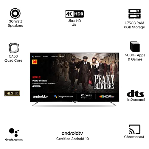 Image of Kodak 164 cm (65 inches) 4K Ultra HD Smart LED TV 65CA0101 (Black)