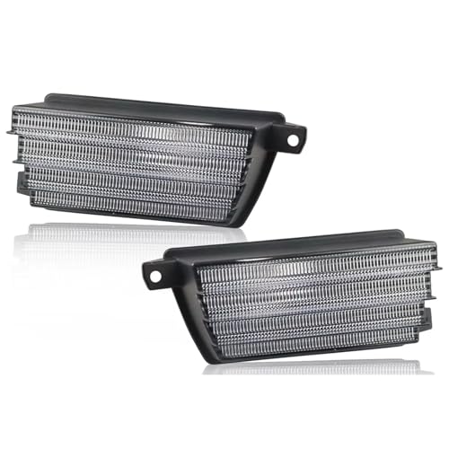 SFDSG Señal Espejo Retrovisor 2 Cubiertas Luces Estacionamiento Intermitentes Diurnas Delanteras Parachoques Sin Bombilla Para Chevy Para Corvette C3 1975-1979(Clear)