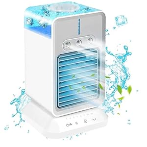 Mobiele airconditioning, 3 snelheden, 3 nevelmodi, draagbaar, mini-airconditioning, timer 2-4 uur, 120 graden draaibaar, draagbare airconditioning zonder slang, geschikt voor thuis en op kantoor
