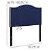 Flash Furniture Lexington Upholstered Twin Size Headboard with Accent Nail Trim in Navy Fabric