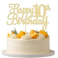 Décoration Gateau, Cake Topper, Coeur, Paillette, Doré, Anniversaire