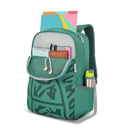 Image of American Tourister Max 3.0 | 29 Ltrs | 2 Compartments | Bottle Pocket | Ergonomic Padded Back Panel & Shoulder Straps | School Backpack for Boys & Girls | 1 Year International Warranty | Green