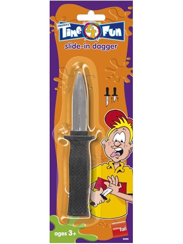 SMIFFYS Coltello Giocattolo Retrattile - Nero - Taglia Unica