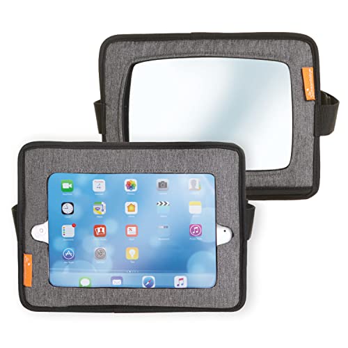 Image of Dreambaby Reversible Car Back Seat Rear View Mirror - 2 in 1 Function - Tablet Holder & Safety Mirror - Grey - Model L1215