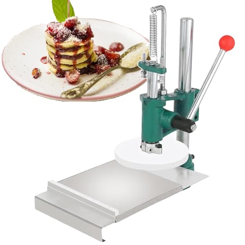 UMJIGF Manual Pizza Press, Commercial Stainless Steel Dough Press, Pizza Dough Flattener Kitchen Tool, Adjustable Thickness & Height, for Pancake, Pizza Dough Crusts - 12-14cm/4.7-5.5in,1,14cm