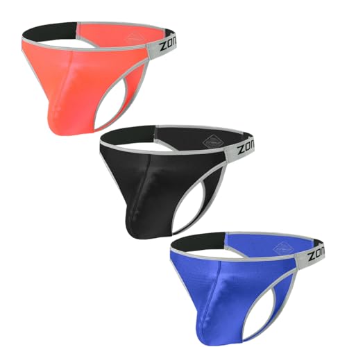 JINSHI Men's Thong Underwear Sexy Bulge Pouch T-Back Briefs Man Silk Low Rise Sport Stretchy Underwears Tangas