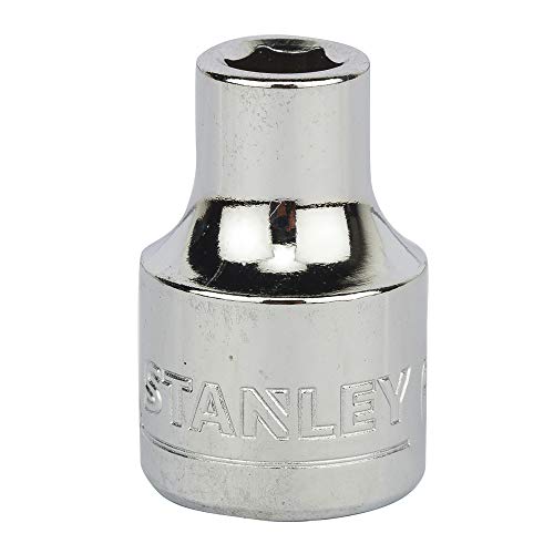 Image of STANLEY STMT72914-8B 3 /8-inch 6mm Chrome Vanadium Steel 6 Point Standard Socket (Silver)
