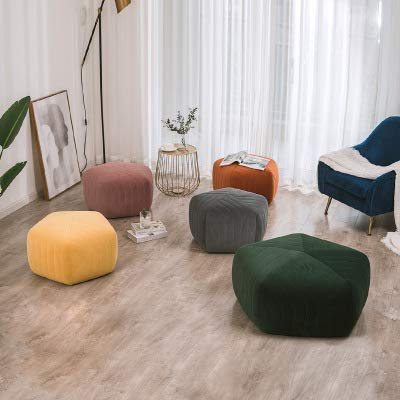 Reposapiés taburete de maquillaje creativo gris para sala de estar 3