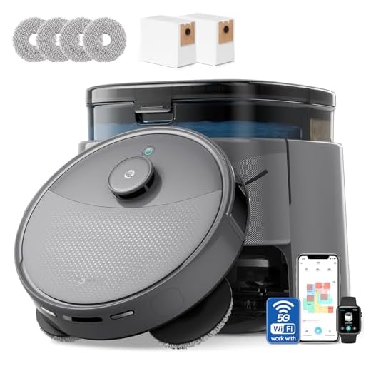 Lefant M3 Max Robot Aspirateur Laveur 20 000 Pa, Station Multifonctionnelle, Double Serpillière Rotative 200 TR/Min & Relevable 9mm, Navigation dToF, Évitement d'obstacles PSD, 220min, 5G/2.4G