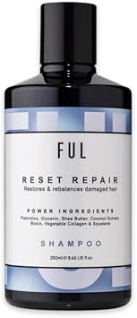 FUL Reset Repair Shampoo for Damaged Hair   Strengthening & Restorative Hair Treatment for Dry, Coloured & Heat-Styled Haire. Balances & Restores Damaged Hair Types, Banishes Frizz