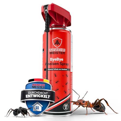 ABWEHR MEISTER Original ByeBye Ameisen-Spray 2.0 [500 ml] mit Sofortwirkung dank AM-Formel, exzellente Alternative zur Ameisen-Köderdose, Ameisengel & Ameisenpulver