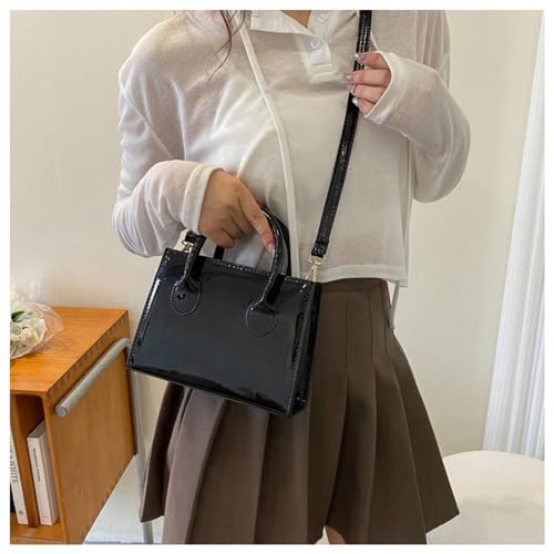 Image of Patent Leather Handbag Shinny Clutch Purse Mini Shoulder Bag Evening Purse for Women