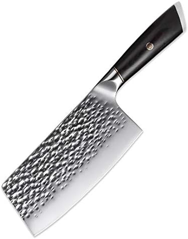 Meat Cleaver,Cleaver Knife, 6.5" Forged Chinese Chef Knife Meat Vegetables Fish Slice Cleaver Kitchen Knife Chop Cutter 5CR15 Stainless Steel Sharp