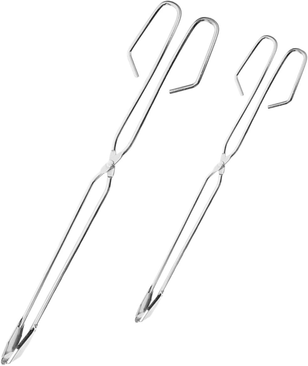 OUNONA 2pcs Stainless Steel Trash Gripper Tongs Grabber Tool for Easy Cleanup Portable Litter Picker for Seniors Efficient Garbage Collection