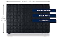 Get Out Gear - Doppel Camping Decke extra gepolstert faltbar leicht warm wasserdicht Outdoor Reise Stadion Festival Strand Hängematte Camping (Schwarz/Blau) – Ansicht 3
