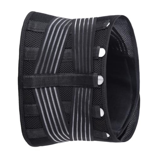 Cinturón lumbar de nylon y placa de acero con sujeción muscular ergonómica