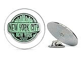 New York City America USA Round Metal 0.75' Lapel Pin Hat Shirt Pin Tie Tack Pinback