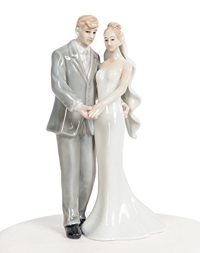 Wedding Collectibles Elegant Porcelain Bride and Groom Wedding Cake Topper
