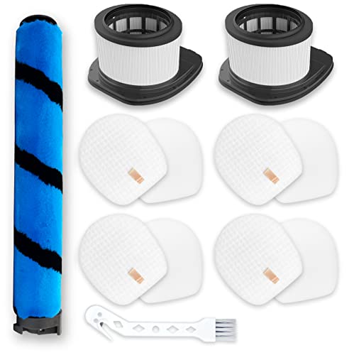 Leemone Kucbraly IZ462H Filter Replacements for Shark IZ462H IZ483H IZ482H IZ440H Vertex Cordless Stick Vacuum Cleaner, 2 HEPA Filters, 4 Foam & Felt Filters, 1 Brushroll, Part: XHF161H & 617FJ140