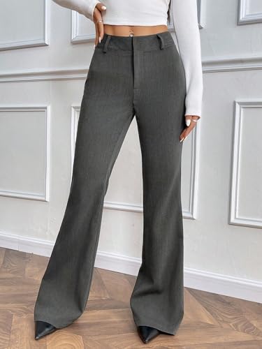 Womens Classic Casual Pants Low Waist Front Trousers,4