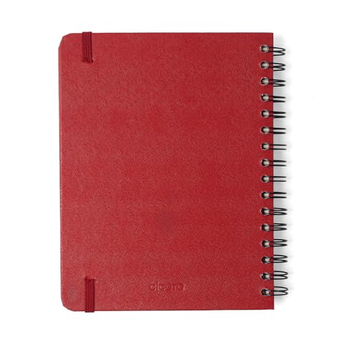 Planner Permanente Wire-O Clássica Semanal Notas A5 Vermelho Quente, Cicero