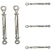 MH GLOBAL 5 Pieces 5/16 inch 316 Stainless Steel Closed Body Turnbuckle Eye/Eye WLL 500 lb