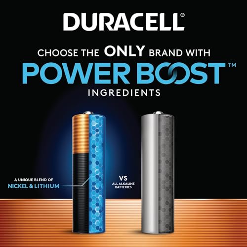 duracell coppertop aa alkaline batteries with power boost ingredients 28 count pack of 1 long-lasting alkaline re-closable for quick access and organized storage