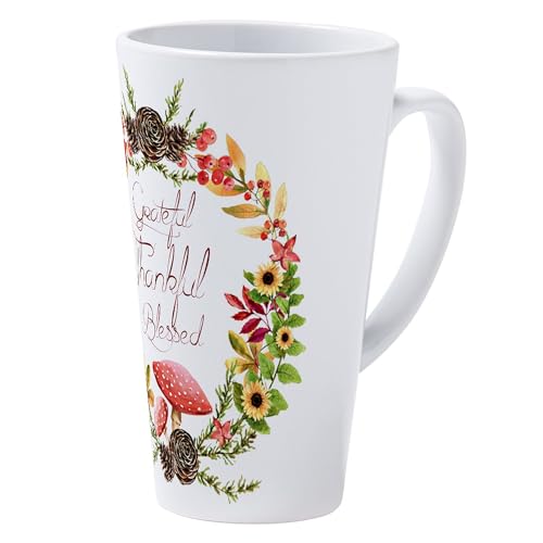 Taza Latte Café 17 oz Blanca Cerámica miniatura 2