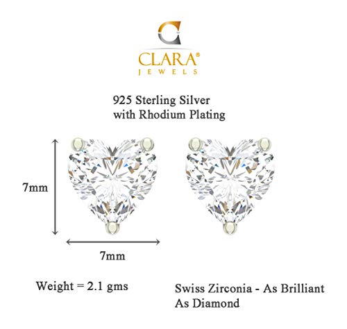 Clara 925 Sterling Silver Mila Pendant Earring Chain Jewellery Set | Platinum Plated, Swiss Zirconia | Gift for Women & Girls - Image 5